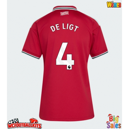 Manchester United Matthijs de Ligt #4 Replica Home Stadium Shirt for Women 2026-27 Short Sleeve